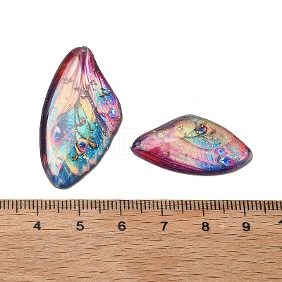 4Pcs Transparent Epoxy Resin Butterfly Wings Pendants RESI-C057-01A-1