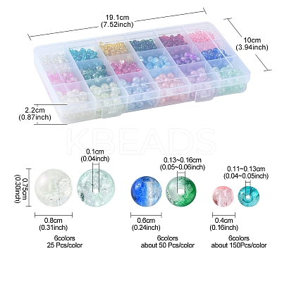 1250Pcs Glass Beads GLAA-FS0001-38-1