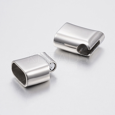 Tarnish Resistant Smooth Surface 304 Stainless Steel Magnetic Clasps with Glue-in Ends STAS-N002-38-1