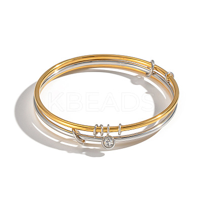 Minimalist 304 Stainless Steel Multi-layered Bangles WQ1002-1