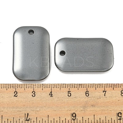 Electroplated Synthetic Non-Magnetic Hematite Pendants G-C136-05H-1