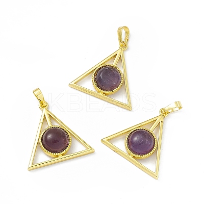 Natural Amethyst Pendants G-H283-05D-1