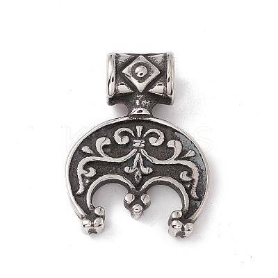304 Stainless Steel Norse Valknut Rune Pendant STAS-E158-04AS-1