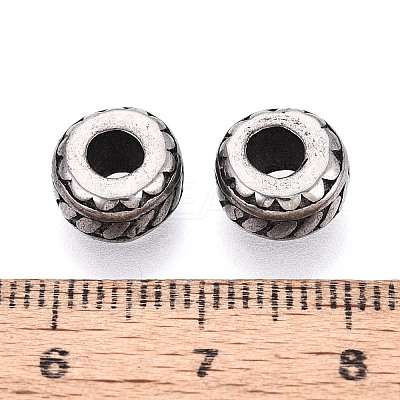304 Stainless Steel European Style Large Hole Beads STAS-T072-96AS-1