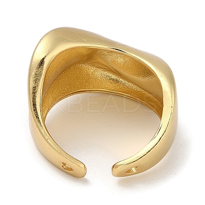 Rack Plating Brass Cuff Finger Rings for Women RJEW-C114-13C-G-1