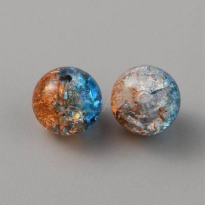 Two Tone Transparent Crackle Glass Beads LS-GLAA-WH0038-15B-1