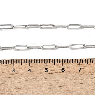 Non-Tarnish Unisex 304 Stainless Steel Paperclip Chain Necklaces NJEW-H215-04P-1