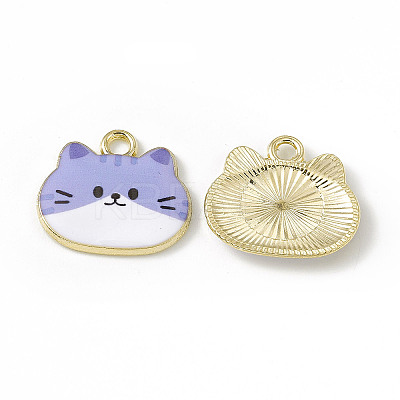 Painted Alloy Pendants PALLOY-P288-02G-1