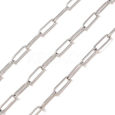 Tarnish Resistant 304 Stainless Steel Paperclip Chains CHS-L022-02P-1