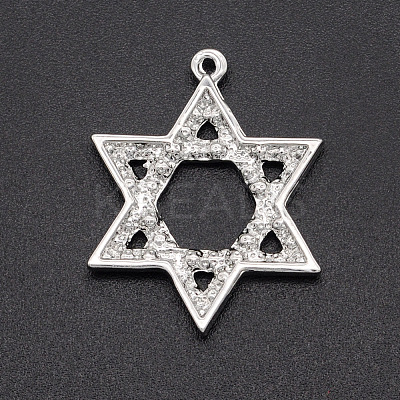 Religion Alloy Rhinestone Pendants PALLOY-S098-DA012-2-1
