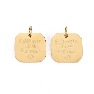 304 Stainless Steel Charms STAS-S116-130G-1