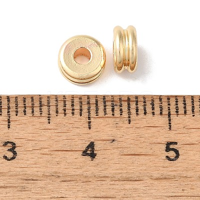 Rack Plating European Brass Beads KK-K381-19G-02-1