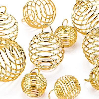 30Pcs 3 Style Round Iron Wire Pendants IFIN-YW0001-25-1