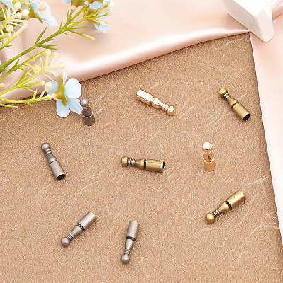 12Pcs 3 Color Alloy Cord Ends FIND-CA0007-14-1