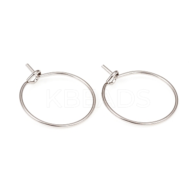 316L Surgical Stainless Steel Hoop Earring Findings STAS-G229-07P-08A-1