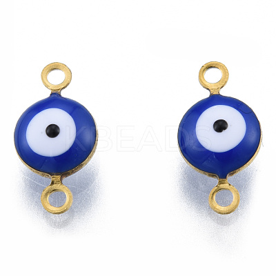 304 Stainless Steel Enamel Connector Charms STAS-N092-176-1