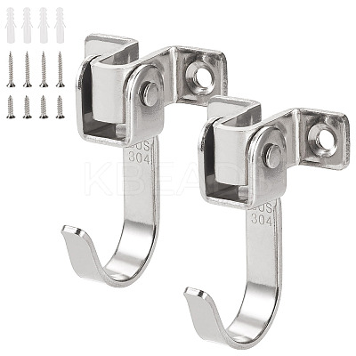2 Sets Stainless Steel Hook Hangers STAS-HP0001-01A-1