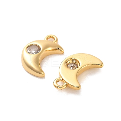 Brass Cubic Zirconia Charms LS-KK-D300-05G-1