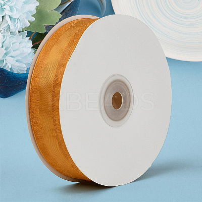 1Roll Solid Color Organza Ribbons ORIB-CY0001-02G-1