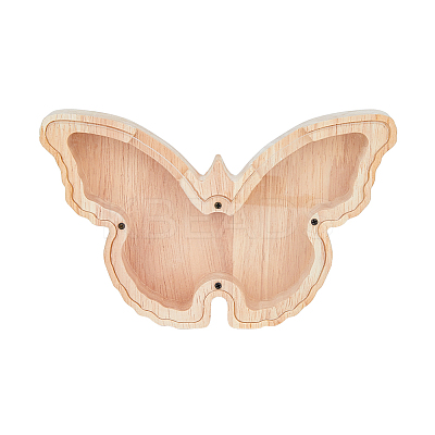 Butterfly Wood Money Banks for Kids AJEW-WH0348-269-1