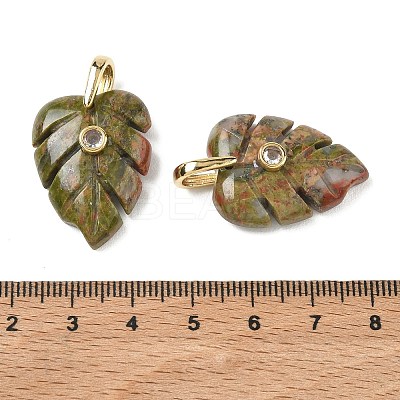 Natural Unakite Pendants GG-CBA105B-01F-G-1