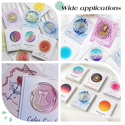 Multi-Color Paper Wax Seal Stamp Illustrated Card for Wax Seal Coin AJEW-WH0415-36B-01-1