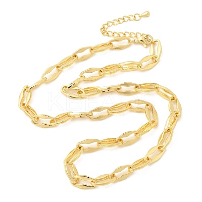 Brass Cable Chain Necklaces for Women NJEW-B157-01G-1