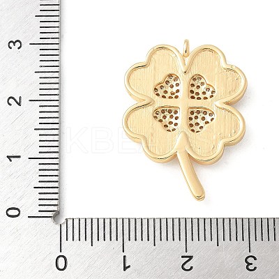 Brass Micro Pave Cubic Zirconia Pendants KK-U053-25G-03-1
