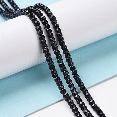 Synthetic Blue Goldstone Beads Strands G-H280-07-1
