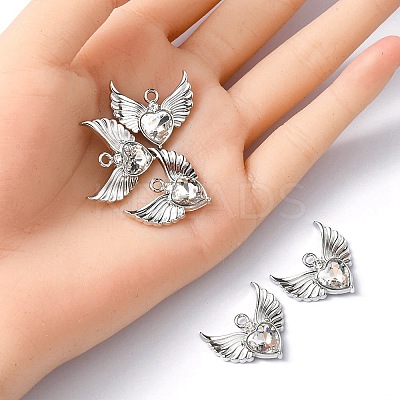 Rack Plating Alloy Glass Pendants FIND-YW0001-85C-1