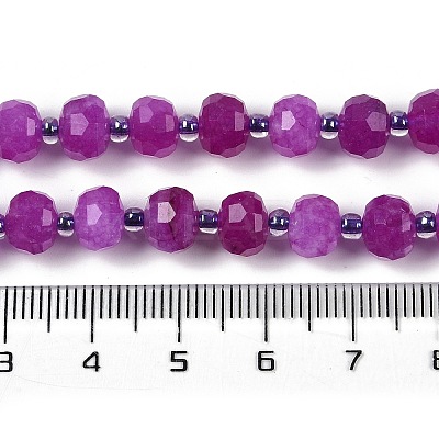 Natural Dyed White Jade Beads Strands G-H057-A20-03-1