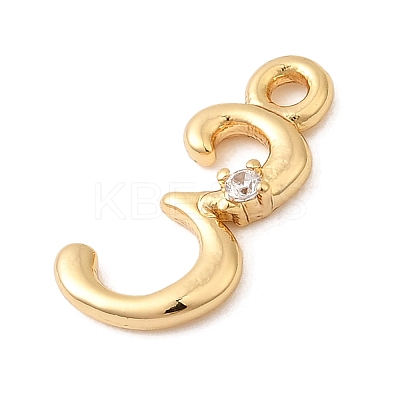 Brass Micro Pave Cubic Zirconia Charms KK-P340-24G-03-1