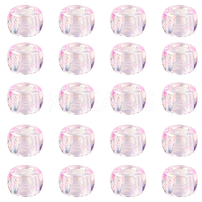 500Pcs UV Plating Acrylic Beads OACR-SP0001-85A-1