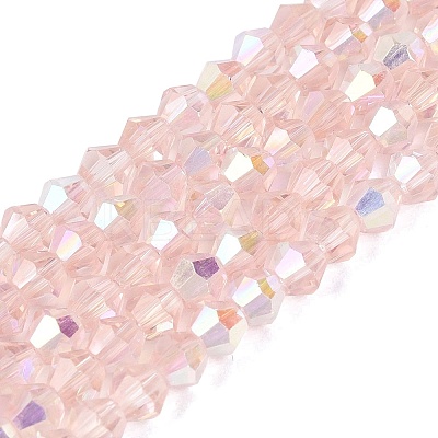 AB Color Plated Transparent Glass Beads Strands GLAA-G127-01-02D-1