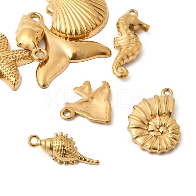 Ocean Theme 201 Stainless Steel Pendants STAS-F348-01F-G-1