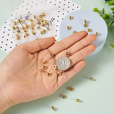 50Pcs 5 Colors Brass Rack Plating KK-KS0001-21-RS-1