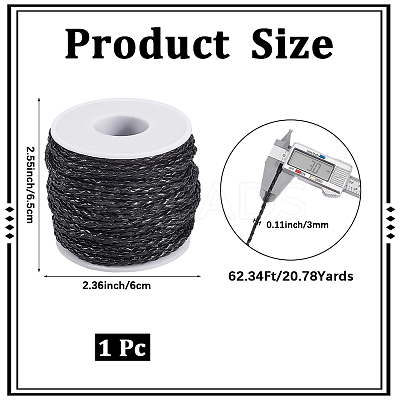 19M Braided Imitation Leather Cords LC-CL0001-02A-1
