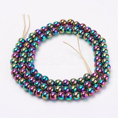Electroplate Magnetic Synthetic Hematite Strands G-F424-31-5mm-1