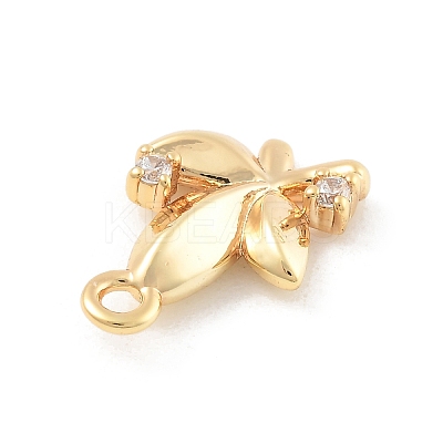 Brass Micro Pave Cubic Zirconia Pendants KK-D283-12G-1