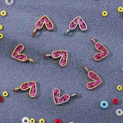 12Pcs 3 Colors Brass Micro Pave Cubic Zirconia Charms ZIRC-SZ0001-58-1