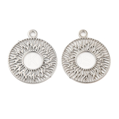 Long-Lasting Plated Brass Filigree Charms KK-K336-15P-1