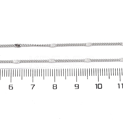 Brass Curb Chains Necklaces for Women NJEW-D302-06P-1