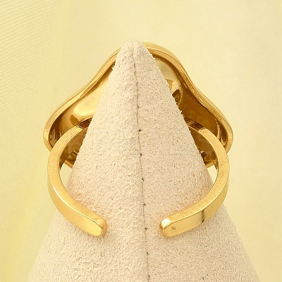 304 Stainless Steel Open Cuff for Women RJEW-B109-02G-02-1