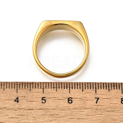 304 Stainless Steel Rectangle Finger Rings for Women RJEW-B120-01G-1