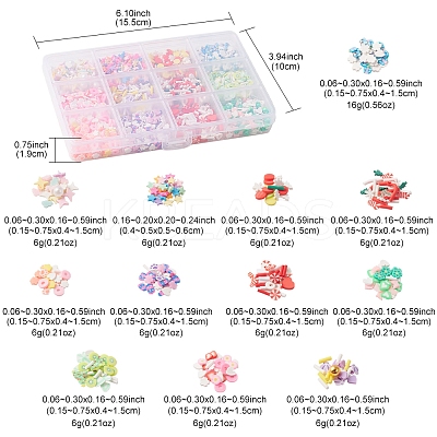 72G 12 Style Handmade Polymer Clay Cabochons CLAY-FS0001-32-1