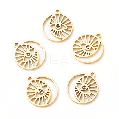 201 Stainless Steel Pendants STAS-G258-09G-1
