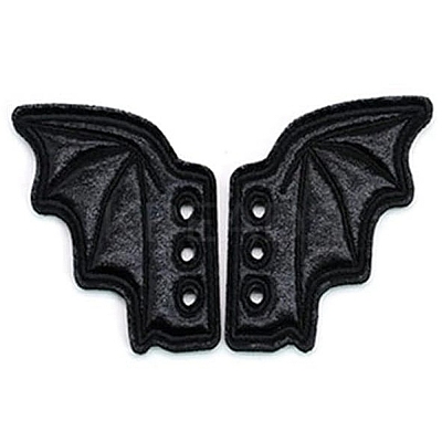 Bat Wing Cloth Shoe Lace Charm DIY-WH0308-467D-1