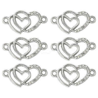 10Pcs Alloy Crystal Rhinestone Links/Connectors ALRI-FS0001-02P-1
