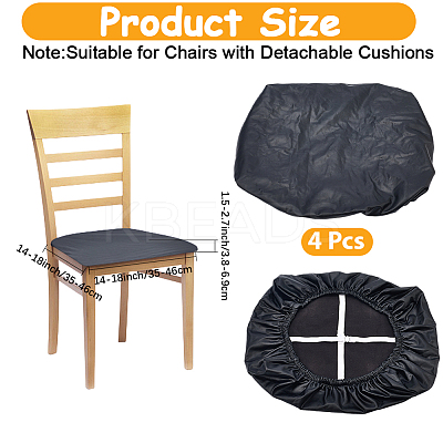 4Pcs Imitation Leather Chair Cover AJEW-CL0002-04-1