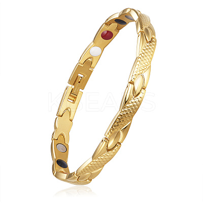 304 Stainless Steel Panther Chain Watch Band Bracelets JB664A-1